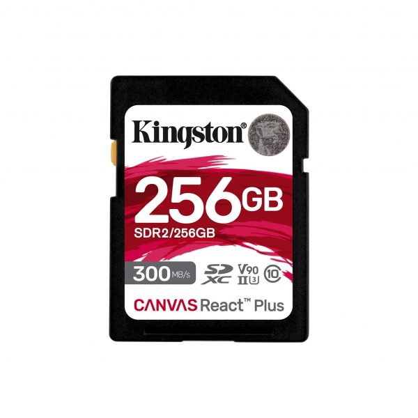 Karta pamięci Kingston SDXC Canvas React Plus 256GB Class 10 UHS-II  - Incom Group
 0740617301977