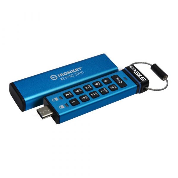 Pendrive Kingston IronKey Keypad 200C 512GB USB 3.2 Gen 1 Type-C  - Incom Group
 0740617336597