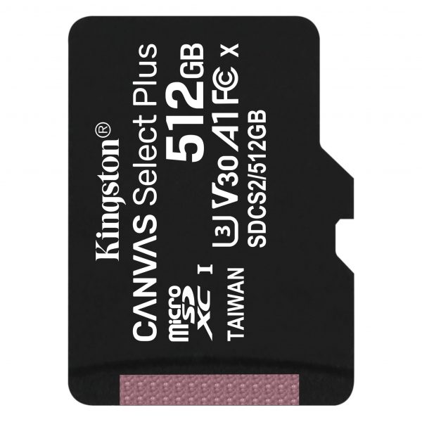  - Incom Group
 0740617299250 Karta pamięci Kingston microSD Canvas Select Plus 512GB Class 10 UHS-I U3 V30