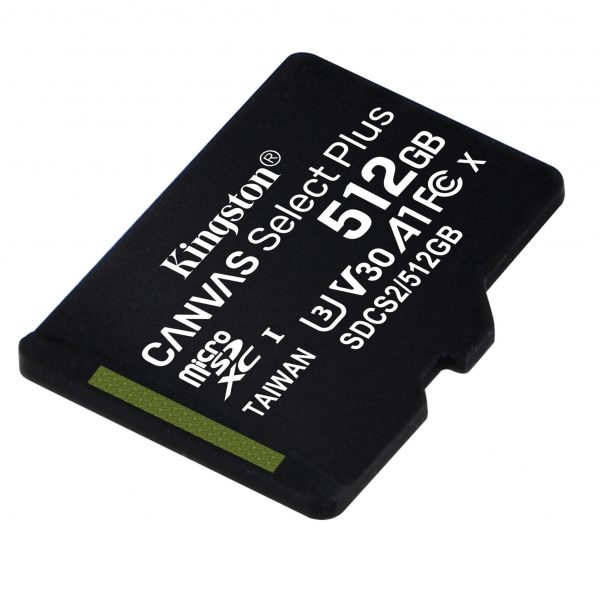 0740617299250 Karta pamięci Kingston microSD Canvas Select Plus 512GB Class 10 UHS-I U3 V30  - Incom Group
