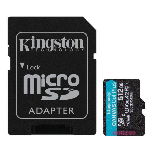  - Incom Group
 0740617301328 Karta pamięci Kingston microSD Canvas Go! Plus 512GB UHS-I U3 V30 + adapter