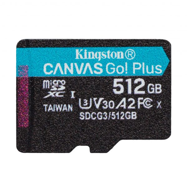 0740617301380  - Incom Group
 Karta pamięci Kingston microSD Canvas Go! Plus 512GB UHS-I U3 V30