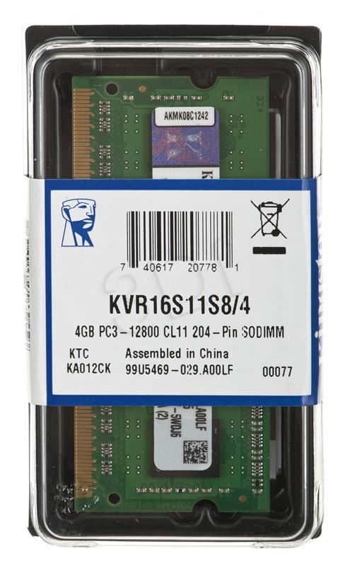   - Incom Group
 Pamięć DDR3 Kingston SODIMM 4GB 1600MHz CL11