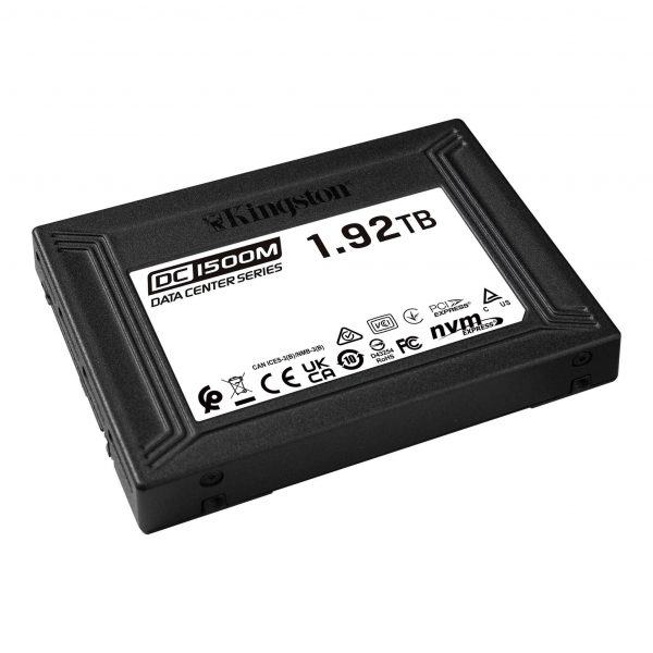  Dysk SSD Kingston DC1500M 1,92 TB U.2 2,5" NVMe PCIe Gen3 x4 (3300/2700MB/s)  - Incom Group
