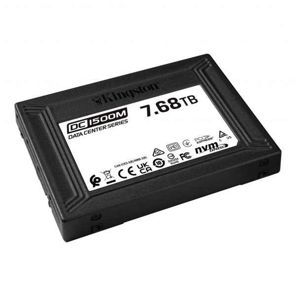  Dysk SSD Kingston DC1500M 7,68TB U.2 2,5" NVMe PCIe Gen3 x4 (3100/2700MB/s)  - Incom Group
