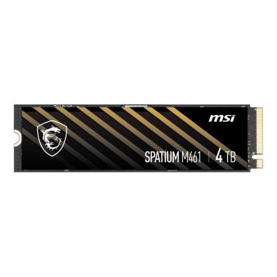 4711377062428  - Incom Group
 Dysk SSD MSI SPATIUM M461 4TB PCIe 4.0 NVMe M.2 2280 (5000/4200 MB/s) 3D NAND