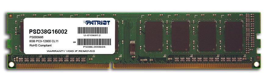 0815530013150 Pamięć DDR3 Patriot Signature Line 8GB (1x8GB) 1600MHz CL11 1,5V 256x8  - Incom Group
