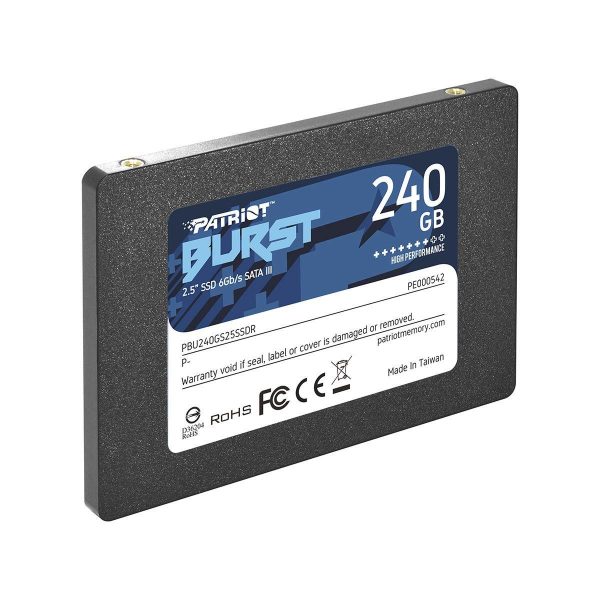 Dysk SSD Patriot Burst 240GB SATA3 2,5" (555/500 MB/s) 7mm, TLC 0814914023938  - Incom Group
