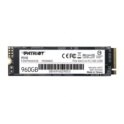 Dysk SSD Patriot P310 960GB M.2 2280 PCIe NVMe (2100/1800 MB/s)  - Incom Group
 0814914029053