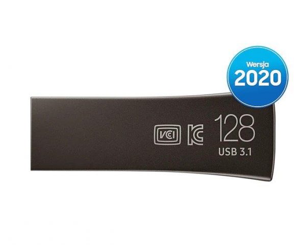 8801643230692  - Incom Group
 Pendrive Samsung BAR Plus 2020 128GB USB 3.1 Flash Drive 400 MB/s Titan Gray