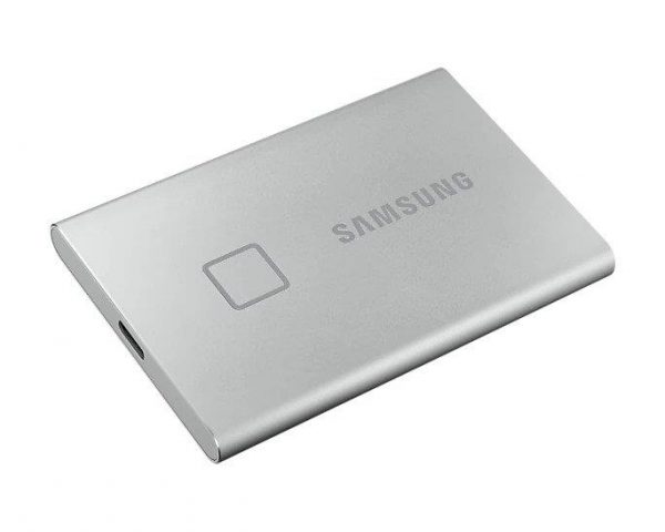 8806090195273 Dysk SSD zewnętrzny Samsung T7 Portable Touch 2TB (1050/1000 MB/s) USB 3.1 Silver  - Incom Group
