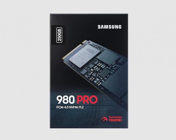 Dysk SSD Samsung 980 PRO 250 GB PCIe 4.0 NVMe M.2 SSD (6400/2700 MB/s) TLC  - Incom Group
 8806090295645