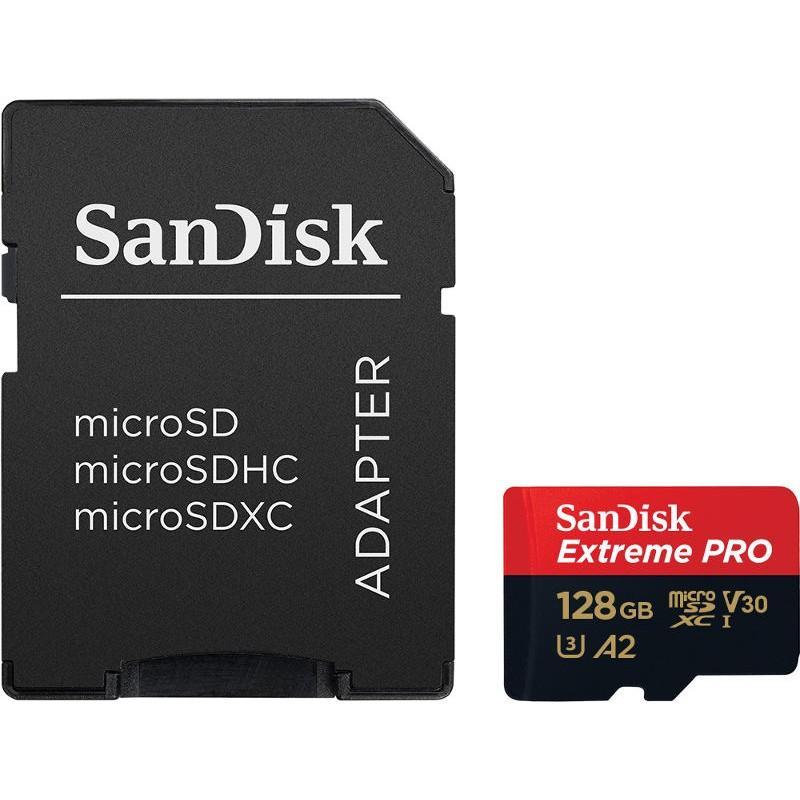 Karta pamięci MicroSDXC SanDisk EXTREME PRO 128GB 170/90 MB/s A2 C10 V30 UHS-I U3  - Incom Group
 0619659169817