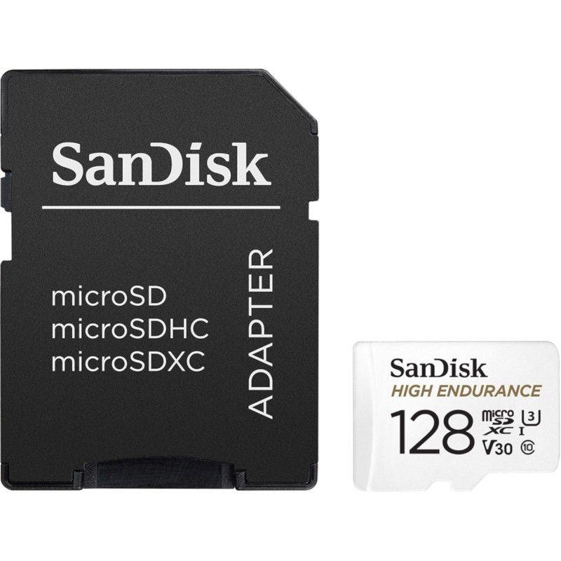 Karta pamięci MicroSDXC SanDisk High Endurance 128GB 100/40 MB/s A1 Class 10 V30 UHS-I U3 + adapter 0619659173104  - Incom Group
