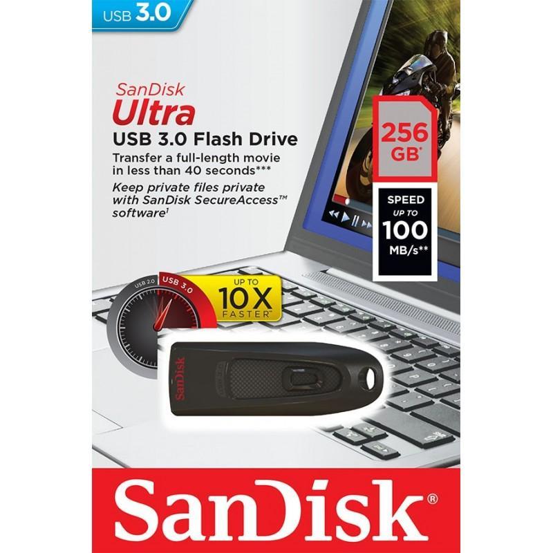 0619659125974 Pendrive SanDisk Cruzer ULTRA 256GB 3.0 Secure Access  - Incom Group
