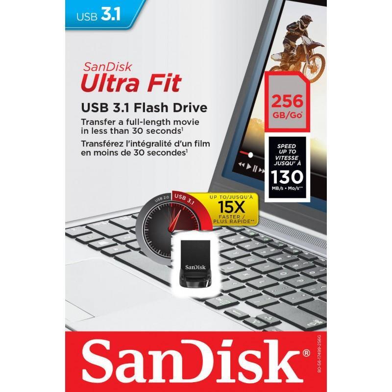  - Incom Group
 Pendrive SanDisk Ultra Fit 256GB USB 3.1 130MB/s 0619659163792