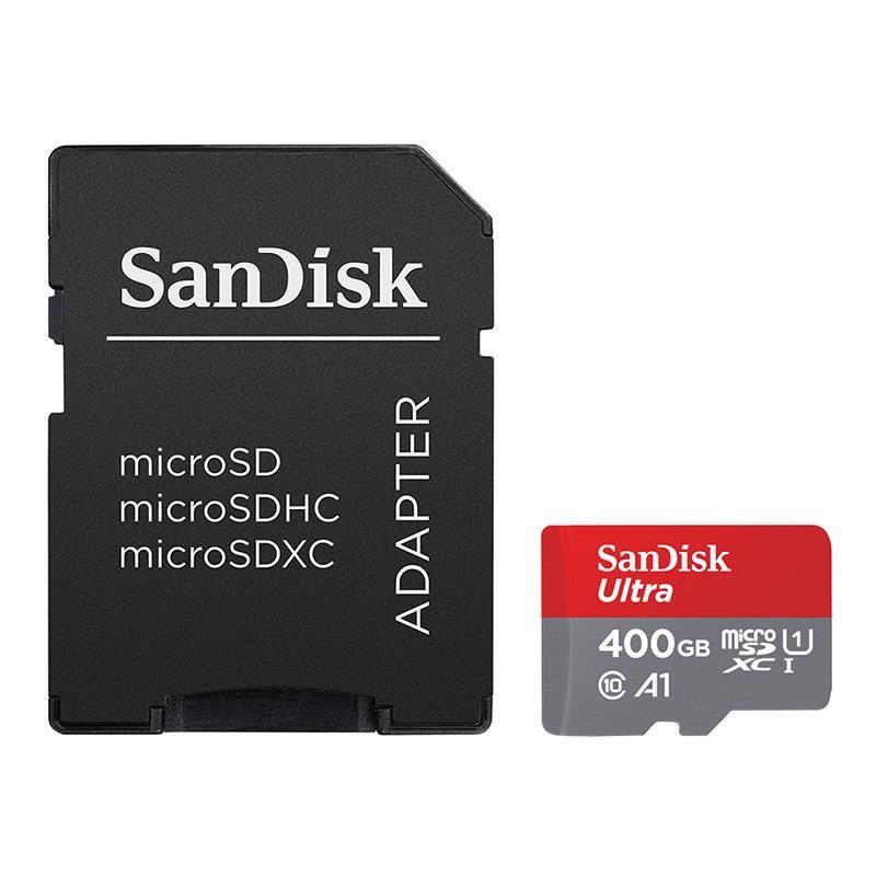 0619659183288 Karta pamięci MicroSDHC SanDisk ULTRA ANDROID 400GB 120MB/s UHS-I Class 10 + adapter  - Incom Group
