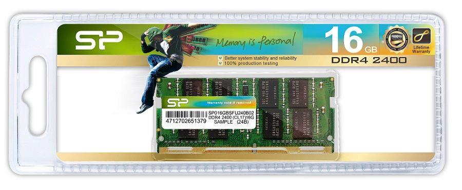 4713436143918 Pamięć SODIMM DDR4 Silicon Power 16GB (1x16GB) 2400MHz CL17 1,2V  - Incom Group
