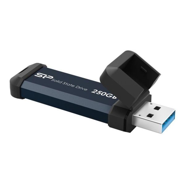 4713436155461 Dysk zewnętrzny SSD Silicon Power MS60 250GB USB 3.2 Gen2 600/500 MB/s Niebieski  - Incom Group
