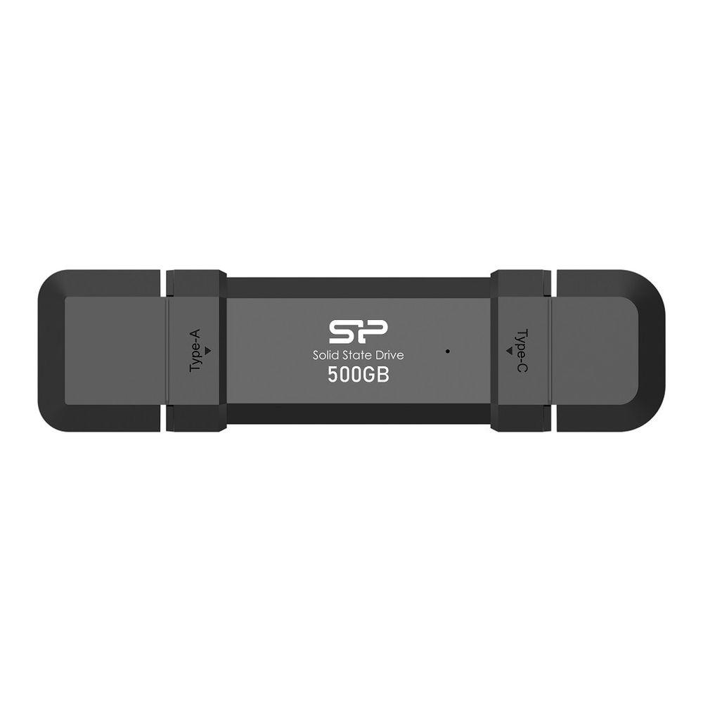 Dysk zewnętrzny SSD Silicon Power DS72 500GB USB-A USB-C 1050/850 MB/s Czarny 4713436155409  - Incom Group
