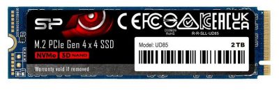  - Incom Group
 Dysk SSD Silicon Power UD85 2TB M.2 PCIe NVMe Gen4x4 NVMe 1.4 3600/2800 MB/s 4713436150442