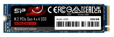 Dysk SSD Silicon Power UD85 250GB M.2 PCIe NVMe Gen4x4 NVMe 1.4 3300/1300 MB/s  - Incom Group
 4713436150411