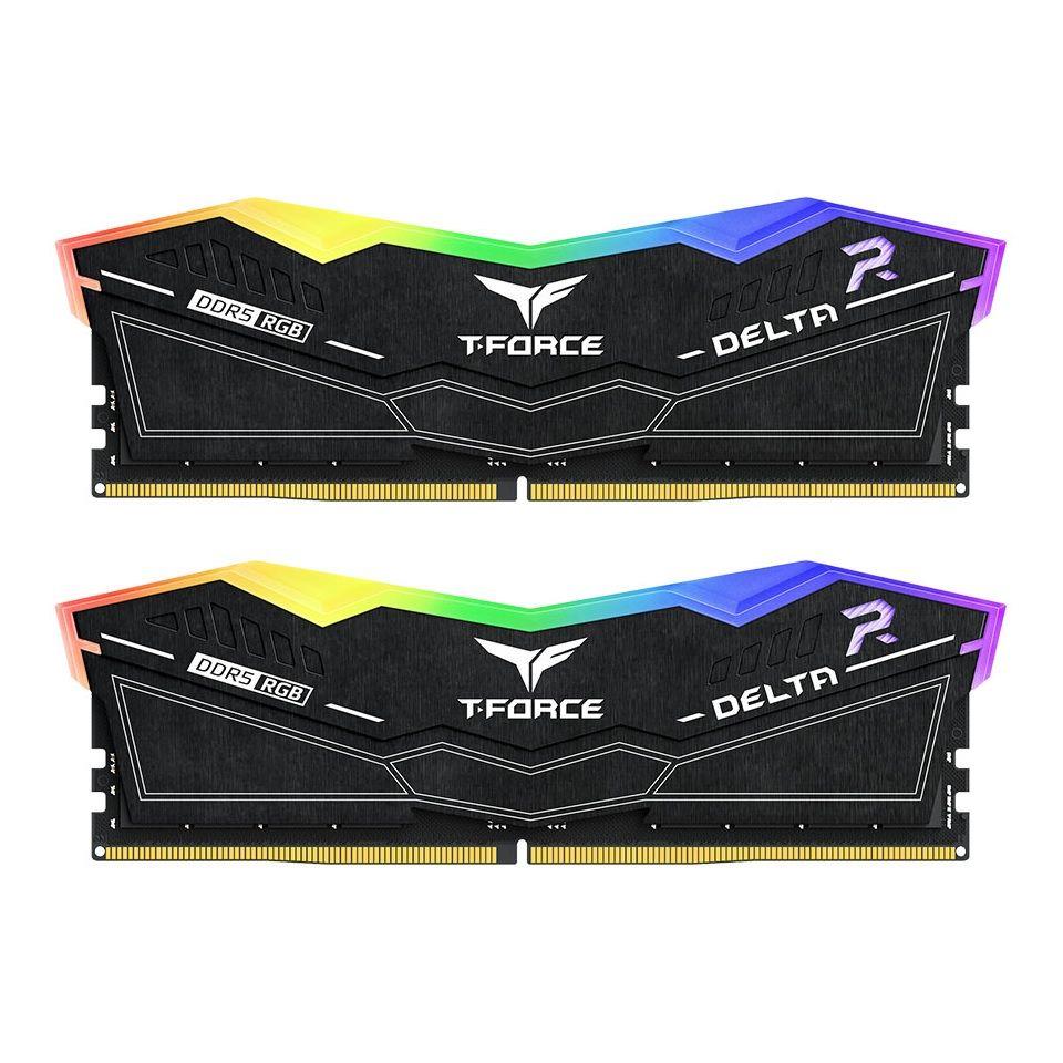 0765441868496 Pamięć DDR5 Team Group T-FORCE DELTA RGB 32GB (2x16GB) 6400MHz CL32 1,35V Czarna  - Incom Group
