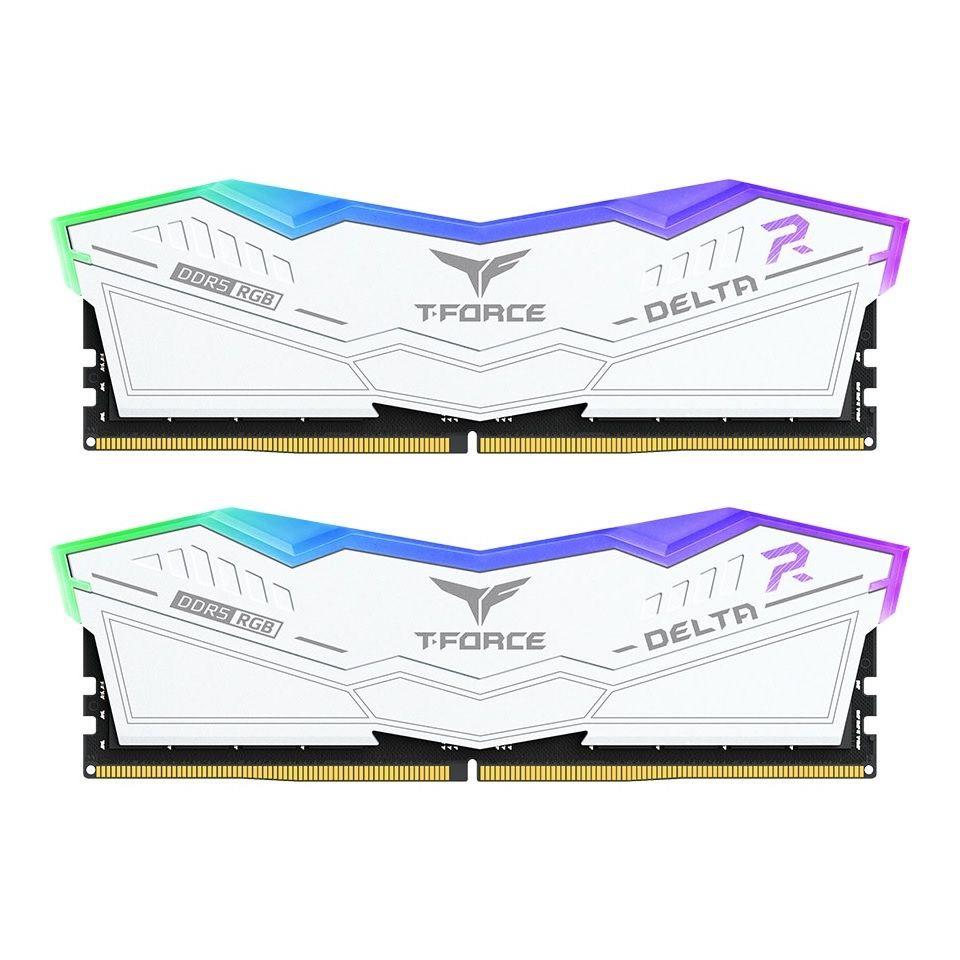 Pamięć DDR5 Team Group T-FORCE DELTA RGB 32GB (2x16GB) 6400MHz CL32 1,35V Biała 0765441868489  - Incom Group
