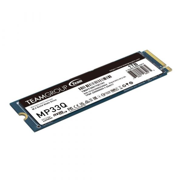 4711430800028  - Incom Group
 Dysk SSD Team Group MP33Q 1TB M.2 PCIe NVMe Gen3 x4 2280 (2900/1850) QLC