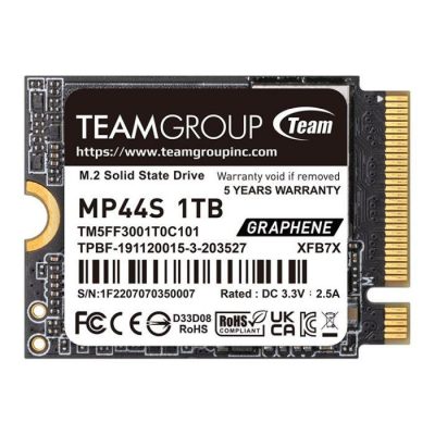 4711430800141 Dysk SSD Team Group MP44S 1TB M.2 PCIe NVMe Gen4 x4 2230 (5000/3500)  - Incom Group
