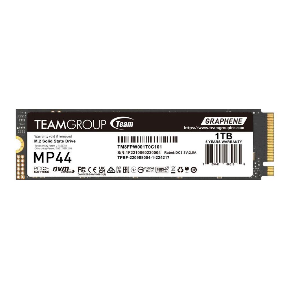 4711430800127 Dysk SSD Team Group MP44 1TB M.2 PCIe NVMe Gen4 x4 2280 (7400/6500)  - Incom Group
