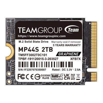 Dysk SSD Team Group MP44S 2TB M.2 PCIe NVMe Gen4 x4 2230 (5000/3500)  - Incom Group
 4711430800158