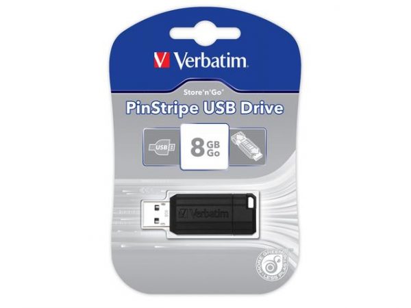  - Incom Group
 0023942490623 Pendrive Verbatim 8GB PinStripe USB 2.0