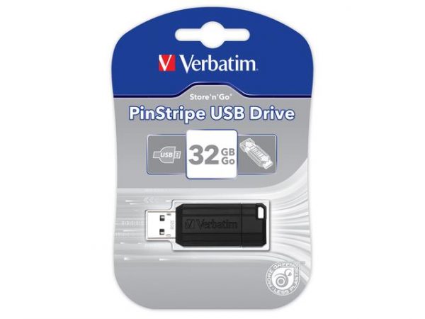 0023942490647 Pendrive Verbatim 32GB PinStripe USB 2.0  - Incom Group
