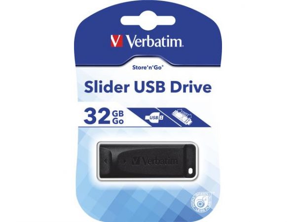 0023942986973 Pendrive Verbatim 32GB Slider USB 2.0  - Incom Group
