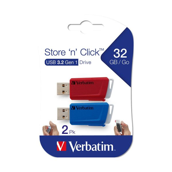  - Incom Group
 0023942493082 Pendrive Verbatim Store 'n' Click 32GB USB 3.0 (2-pack)