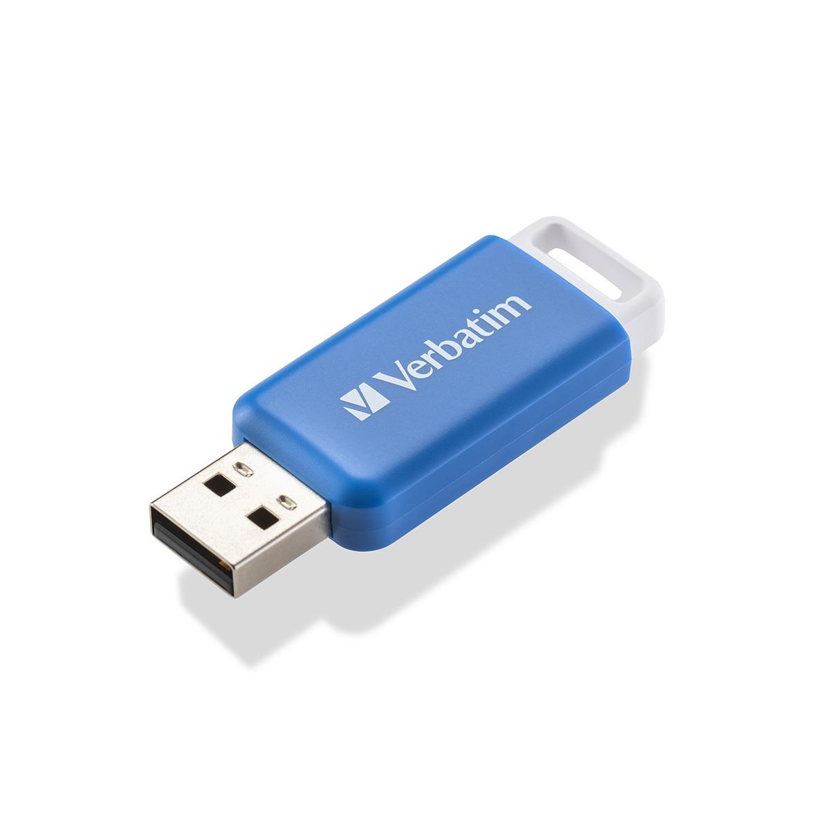  - Incom Group
 0023942494553 Pendrive Verbatim DataBar 64GB USB 2.0 Blue