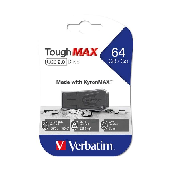 Pendrive Verbatim ToughMAX 64GB USB 2.0  - Incom Group
 0023942493327