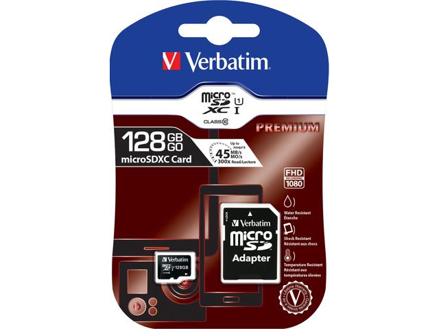 0023942440857 Karta pamięci MicroSDXC Verbatim 128GB Class 10 + adapter  - Incom Group
