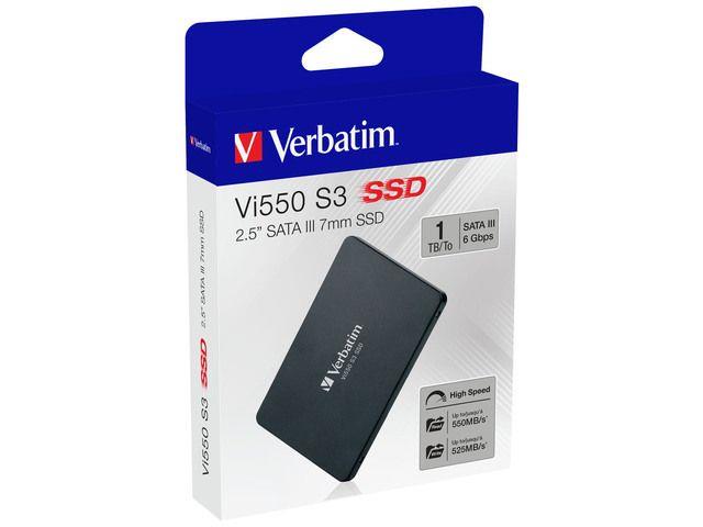 Dysk SSD wewnętrzny Verbatim Vi550 S3 1TB 2.5" SATA III czarny  - Incom Group
 0023942493532