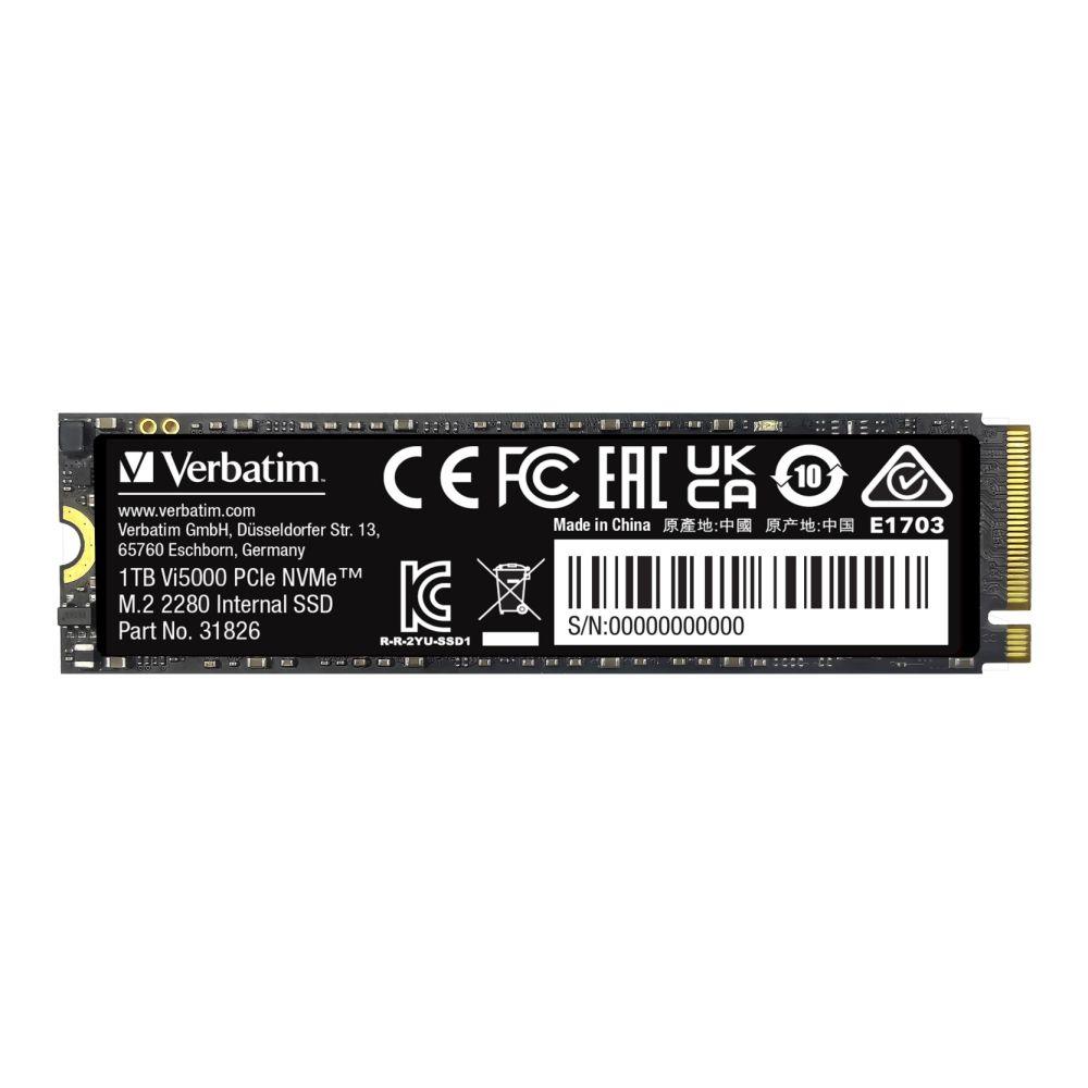 0023942318262 Dysk SSD Verbatim Vi5000 1TB M.2 PCIe Gen4 NVME 2280 (5000/4500 MB/s)  - Incom Group
