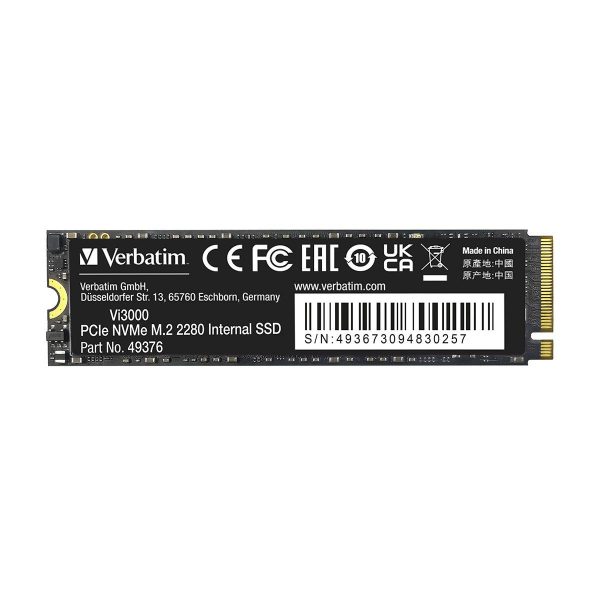 Dysk SSD Verbatim Vi3000 2TB M.2 PCIe Gen3 NVME 2280 (3300/3000 MB/s)  - Incom Group
 0023942493761