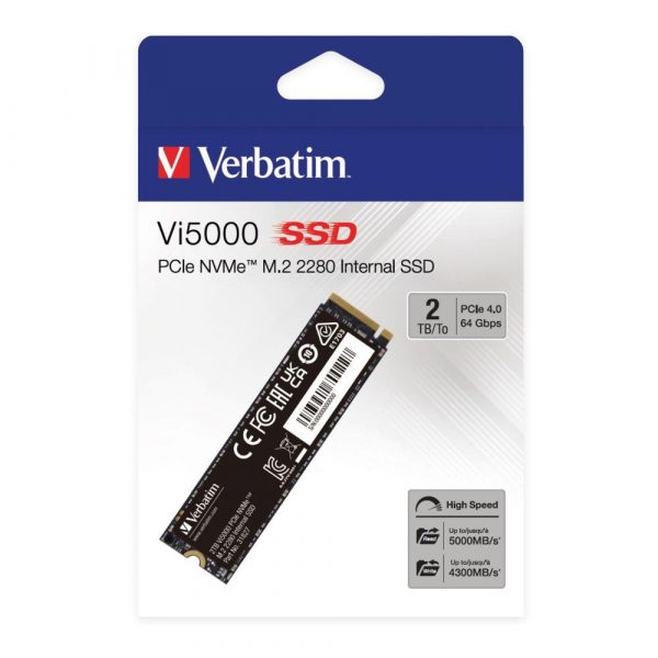 Dysk SSD Verbatim Vi5000 2TB M.2 PCIe Gen4 NVME 2280 (5000/4300 MB/s)  - Incom Group
 0023942318279