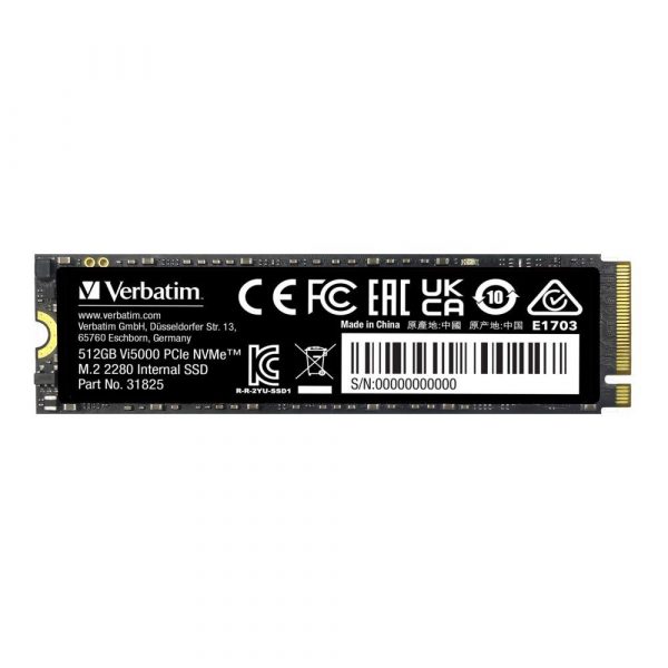  - Incom Group
 0023942318255 Dysk SSD Verbatim Vi5000 512GB M.2 PCIe Gen4 NVME 2280 (5000/2500 MB/s)