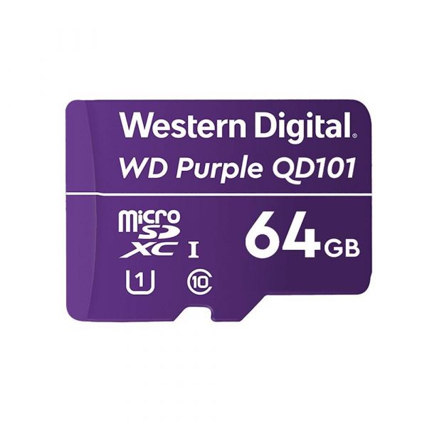 0718037874975 Karta pamięci WD Purple WDD064G1P0C 64GB QD101 Ultra Endurance MicroSDXC UHS-1 Class10  - Incom Group
