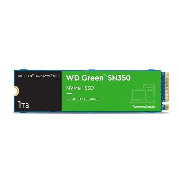 Dysk SSD WD Green SN350 1TB M.2 2280 PCIe NVMe (3200/2500 MB/s) WDS100T3G0C  - Incom Group
 0718037886039