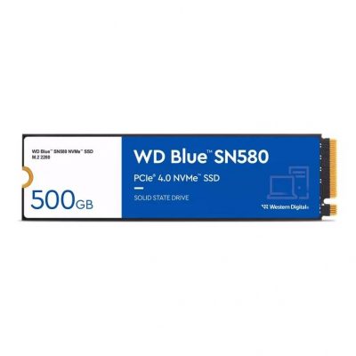 Dysk SSD WD Blue SN580 500GB M.2 2280 NVMe (4000/3600 MB/s) WDS500G3B0E 0718037887319  - Incom Group
