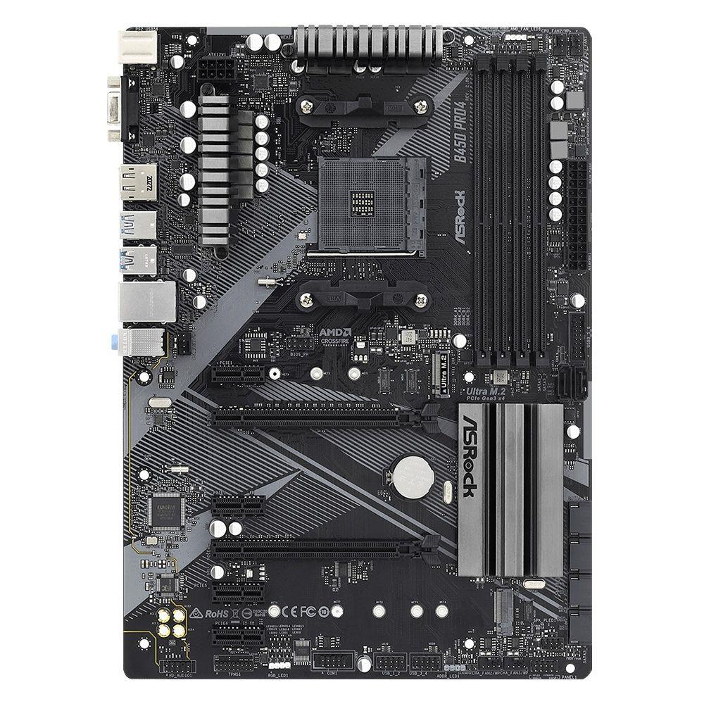 4710483932786  - Incom Group
 Płyta ASRock B450 Pro4 R2.0 /AMD B450/DDR4/SATA3/M.2/USB3.0/PCIe3.0/AM4/ATX