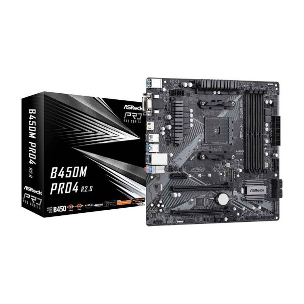 Płyta ASRock B450M Pro4 R2.0 /AMD B450/DDR4/SATA3/M.2/USB3.1/PCIe3.0/AM4/mATX  - Incom Group
 4710483932793