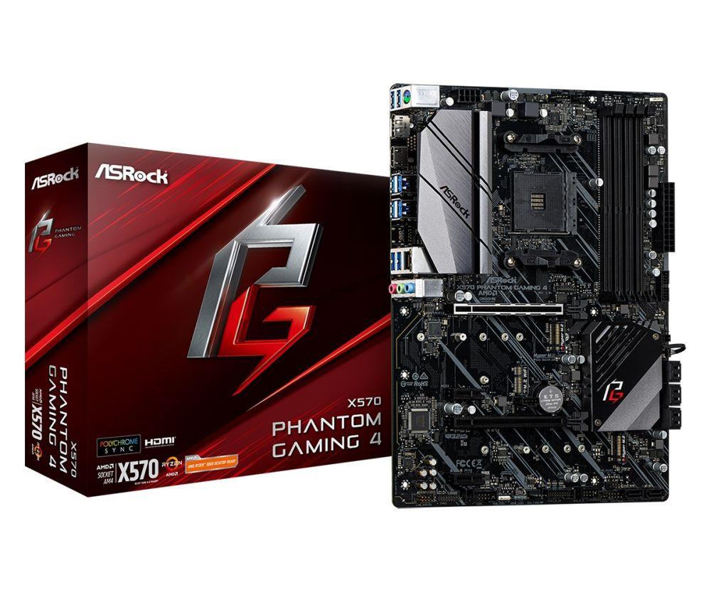 Płyta ASRock X570 Phantom Gaming 4/AMD X570/DDR4/SATA3/M.2/USB3.1/PCIe4.0/AM4/ATX 4717677338881  - Incom Group
